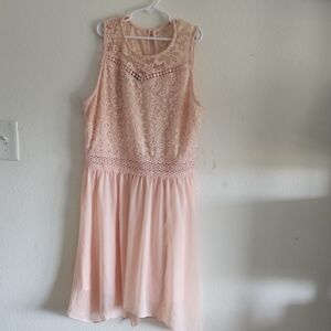 Elegant Pink Lace Kids Formal Dress